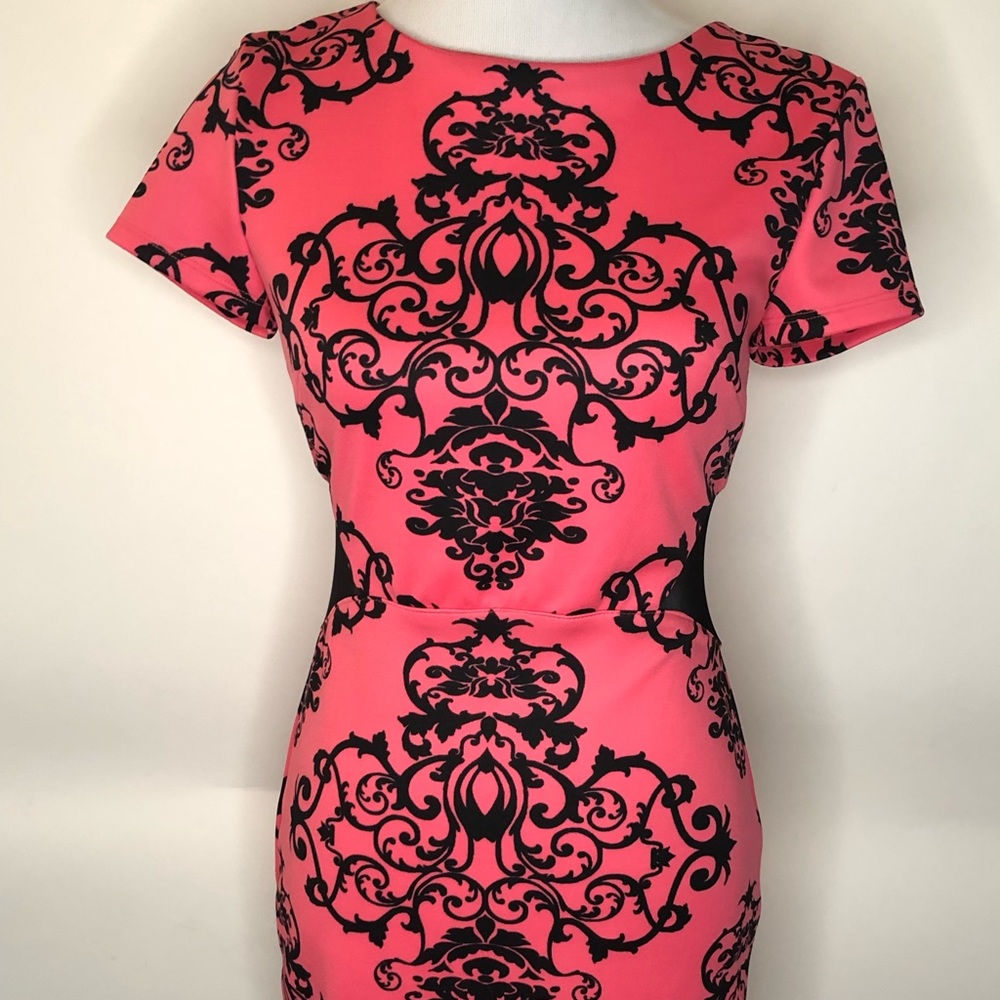 B. DARLIN Dress See Through Sides Short Sleeves